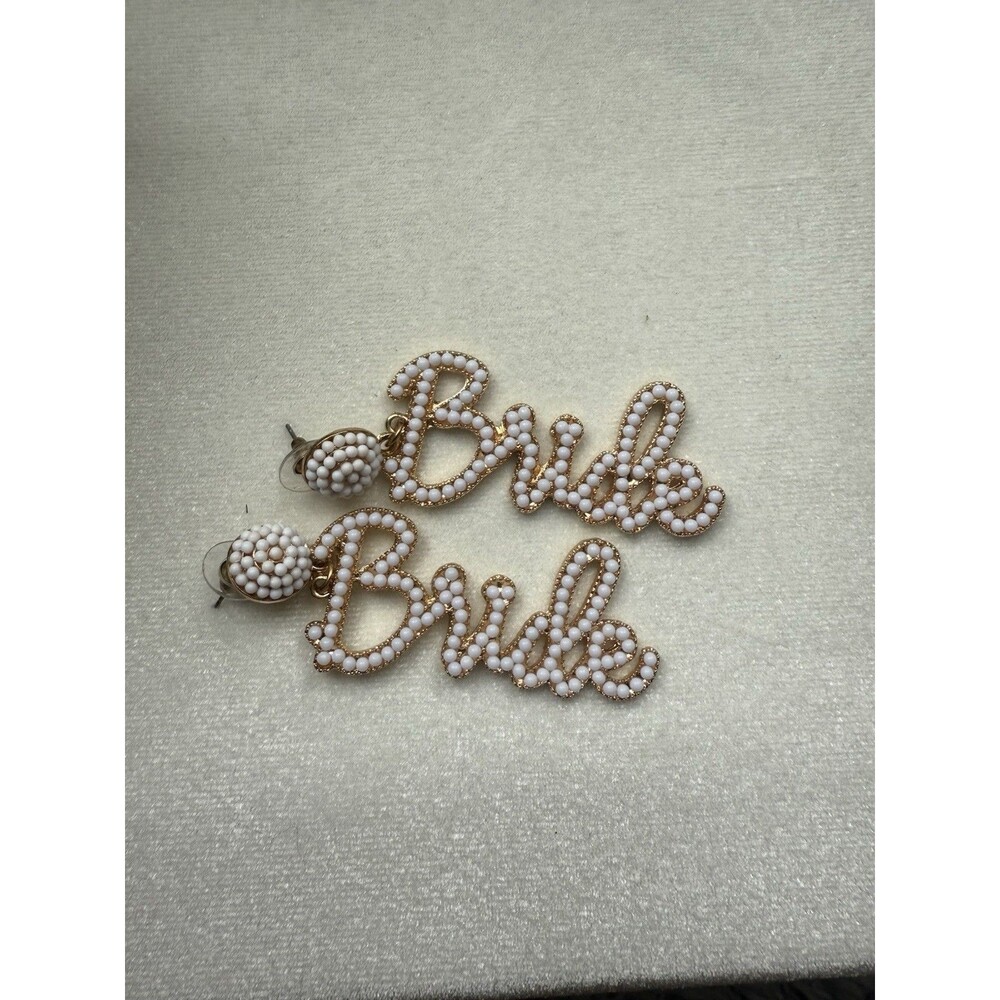 BRIDE Beaded Earrings Bachelorette Party Fun Wedding Bridal Shower Jewelry